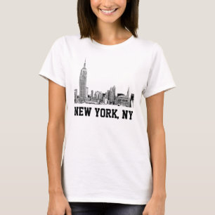 NYC Silhouet Gegraveerd 01 T-shirt