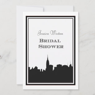 NYC Silhouet van de Skyline #2 doe-het-zelf Bruids Kaart