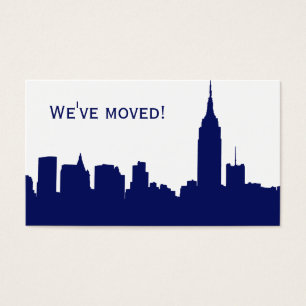 NYC Silhouet van de Stadshorizon, ESB #1 Blauw - W Visitekaartje