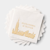 NYC Skyline 01 Etched Look Mariage New York City (Insitu (empilé))