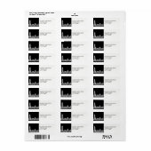 NYC Skyline 01 geëtst DIY BG Adres Label (Full Sheet)