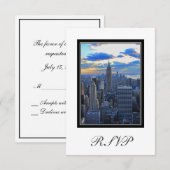 NYC Skyline as Sunset Approach RSVP #1 Kaartje (Voorkant / Achterkant)