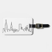 NYC Skyline Bagagelabel (Voorkant horizontaal)