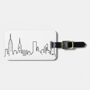NYC Skyline Bagagelabel