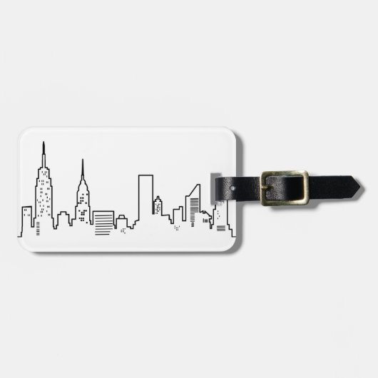 NYC Skyline Bagagelabel (Voorkant horizontaal)