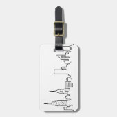 NYC Skyline Bagagelabel (Voorkant verticaal)