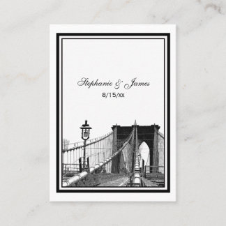 NYC Skyline Bklyn Bridge #2 Uitgebreide Place Card Plaatskaartje