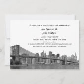 NYC Skyline Bklyn Bridge geëtched #2H Weddenschap Kaart (Achterkant)