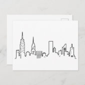 NYC Skyline Briefkaart (Voorkant / Achterkant)