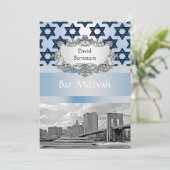 NYC Skyline Brooklyn Bridge Bar Mitswa #2 Kaart (Staand voorkant)