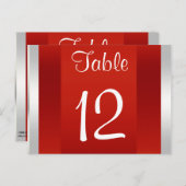 NYC Skyline BW 05 Witte Rode Tafel Nummer Kaart (Voorkant / Achterkant)