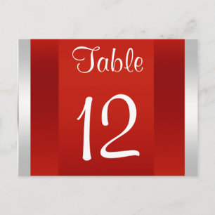 NYC Skyline BW 05 Witte Rood Tafel Nummerkaart Briefkaart