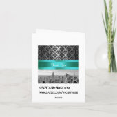 NYC Skyline Bw B3 Damask F2 Merci Note (Dos)