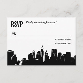 NYC Skyline | Cartes RSVP de mariage