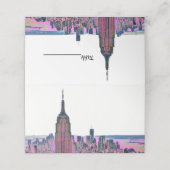 NYC Skyline couleur #1 Etched Look Cartes d'escort (Extérieur déplié)