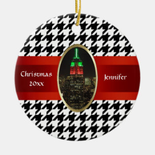 NYC Skyline: EMP ST gebouw Xmas #5 Keramisch Ornament