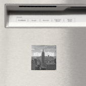 NYC Skyline Empire State Building, WTC BW 2C Magneet (Insitu (Vaatwasser))