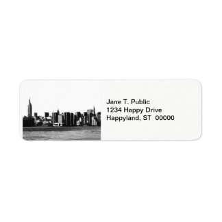 NYC Skyline ESB, East River Uitzicht 001 Etiket