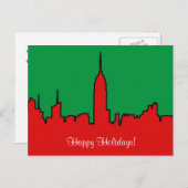 NYC Skyline: ESB-kerstSilhouette Feestdagenkaart (Voorkant / Achterkant)