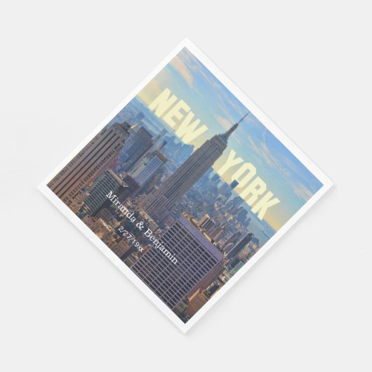 NYC Skyline ESB World Trade 2C L Servet (Hoek)