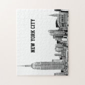 NYC Skyline Etched 01 Legpuzzel (Verticaal)