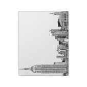 NYC Skyline Etched 01 Notitieblok (Gedraaid)