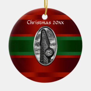 NYC Skyline: Flatiron Building Xmas #3 Keramisch Ornament