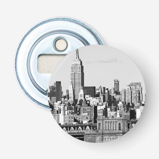 NYC Skyline II Button Flesopener (Voorkant)