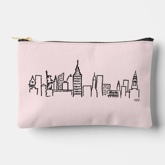 NYC Skyline illustratie make-up tas (Voorkant)