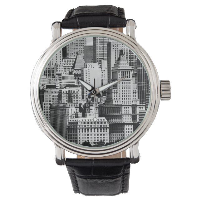 NYC Skyline IX Horloge (Voorkant)
