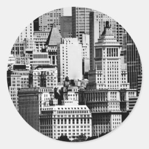 NYC Skyline IX Ronde Sticker