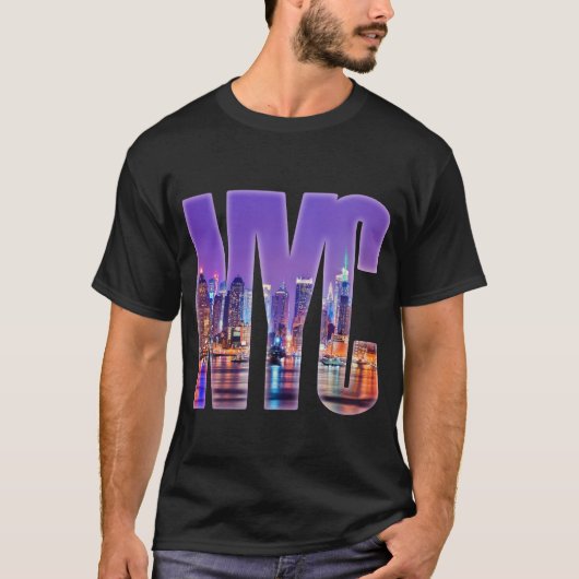 NYC Skyline (licht) T-shirt (Voorkant)