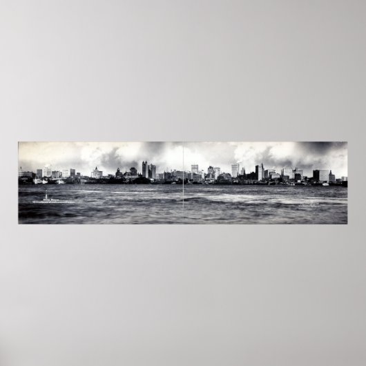  NYC Skyline Panoramic Foto (1902) Poster (Voorkant)
