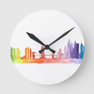 NYC skyline Ronde Klok