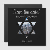 NYC Skyline Star Save the Date Magnet (Devant / Derrière)
