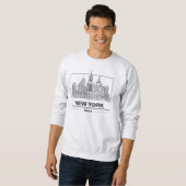 NYC Skyline Sweatshirt : Iconic Line Art Edition (Devant entier)