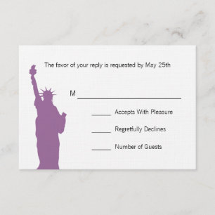 NYC Skyline Wedding RSVP-kaarten RSVP Kaartje