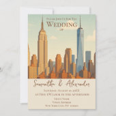 NYC Skyline Wedding  stadsgezicht Kaart (Voorkant)