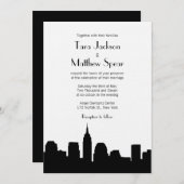 NYC Skyline Wedding Uitnodiging (Voorkant / Achterkant)