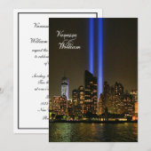 NYC Skyline: WTC 9/11 Tribute in Light #1 Wedding Kaart (Voorkant / Achterkant)