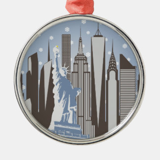 NYC Sneeuwvlokken Metalen Ornament
