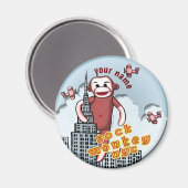 NYC Sock Monkey Magneet (Voorkant / Achterkant)
