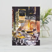 NYC Theater District Gewaardeerde uitnodigingen ~  (Staand voorkant)