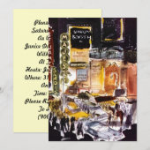 NYC Theater District Gewaardeerde uitnodigingen ~  (Voorkant / Achterkant)