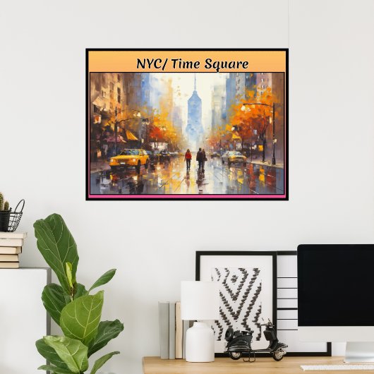 NYC/Time Square Poster (Thuiskantoor)