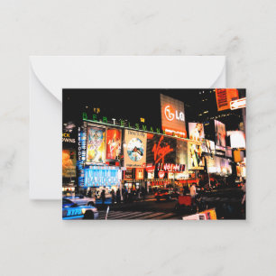 NYC Times Square Broadway New York Vlakke Notitiek Notitiekaartje