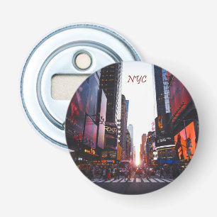 NYC Times Square New York City Button Flesopener