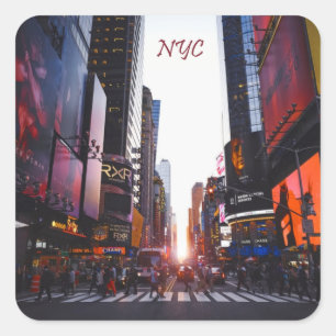 NYC Times Square New York City Vierkante Sticker