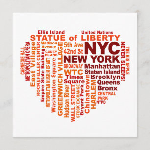 NYC-uitnodiging - Aanpassen! Kaart