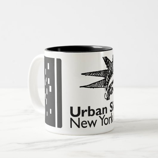NYC Urban Sketchers Mok (Voorkant links)